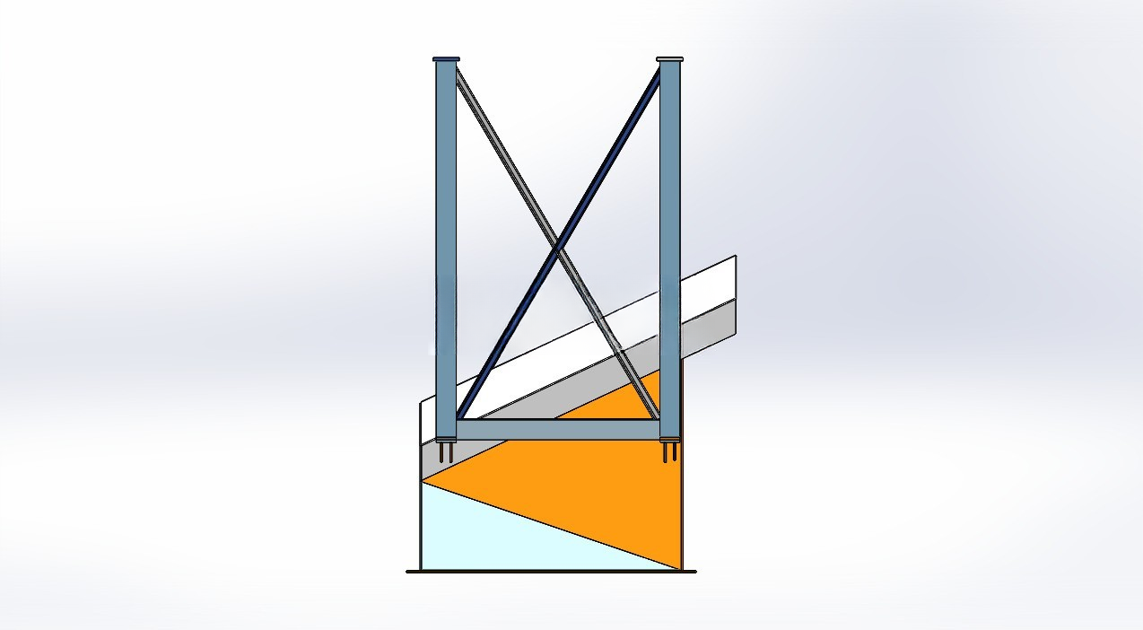 Three-dimensional model of steel hopper design | manyCAD