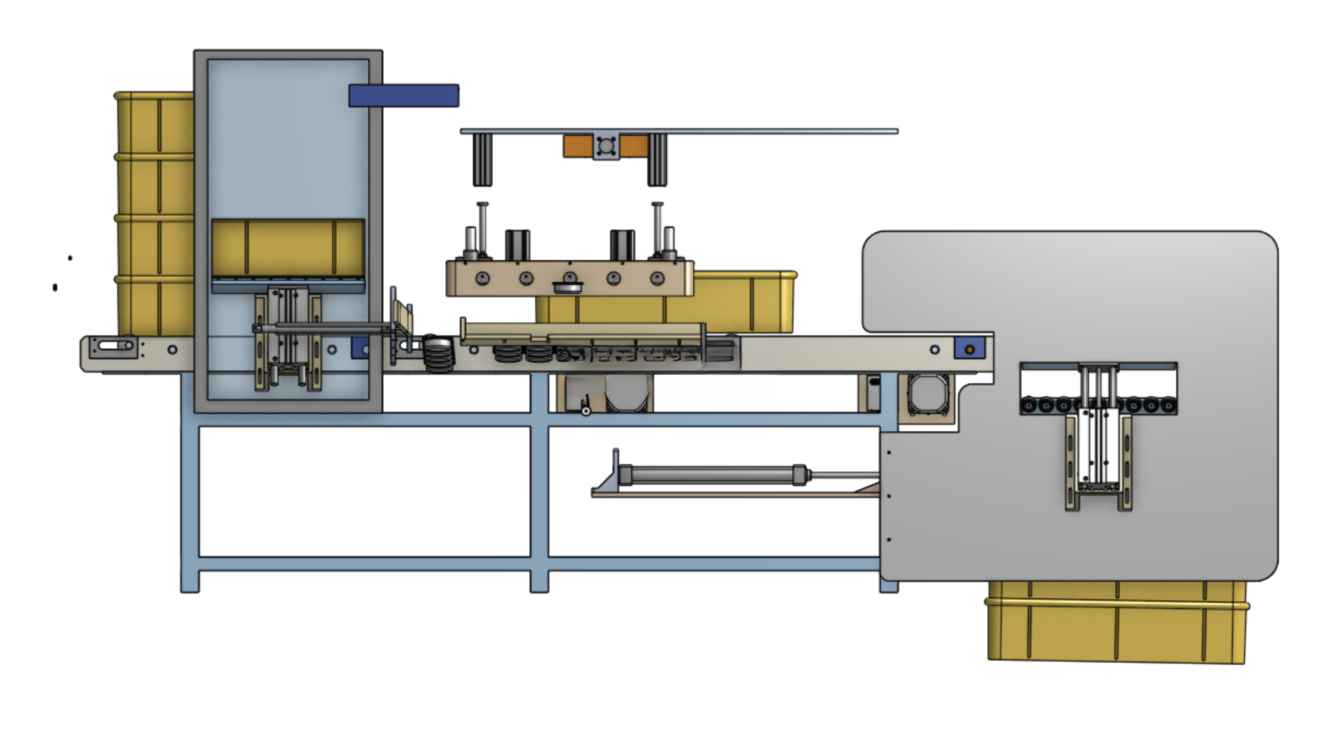 Three-dimensional model of parts packaging production line design | manyCAD