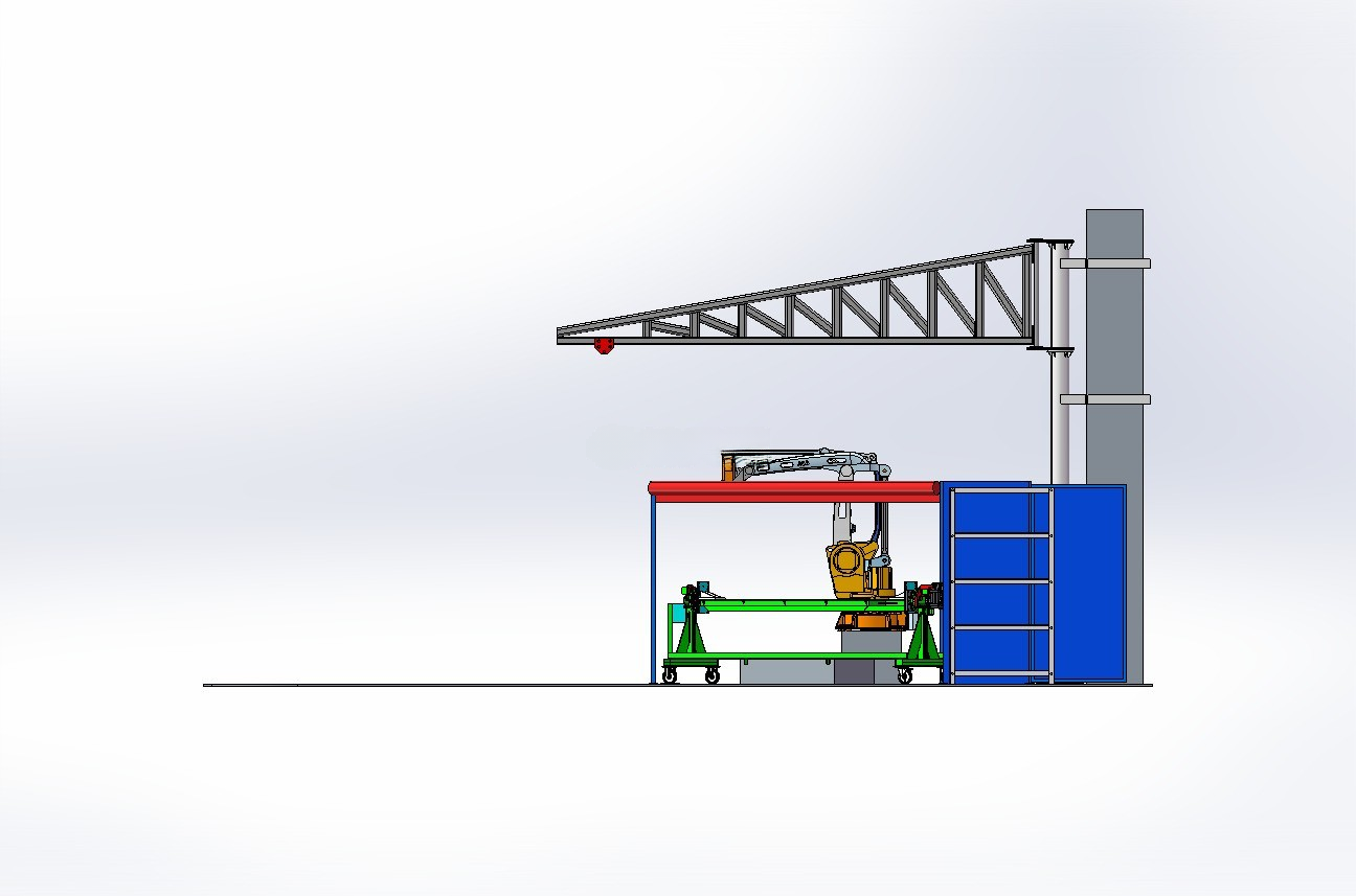 Industrial Robot Automation Work Cell – STEP CAD Model