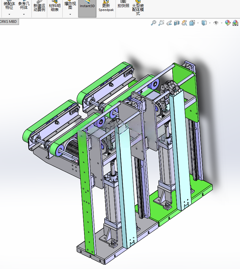Double track lifting belt line V2.0 | manyCAD