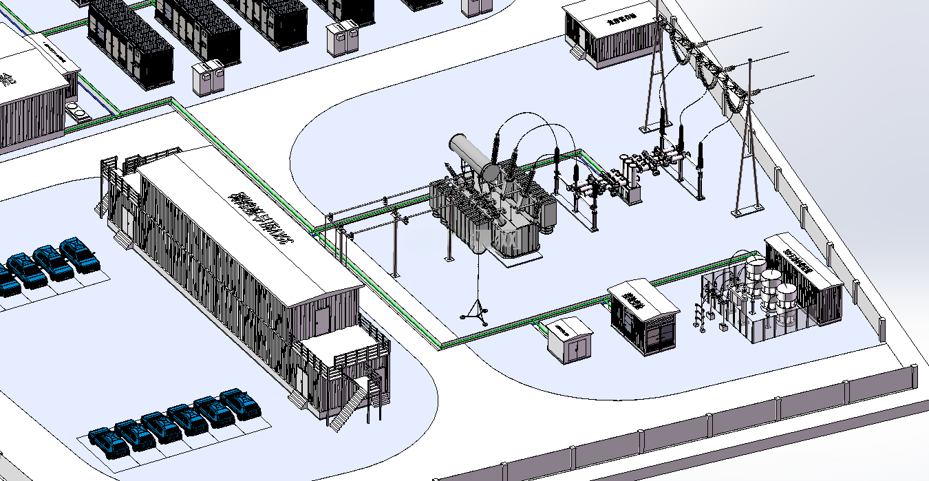 Layout plan of flywheel energy storage and frequency modulation power ...