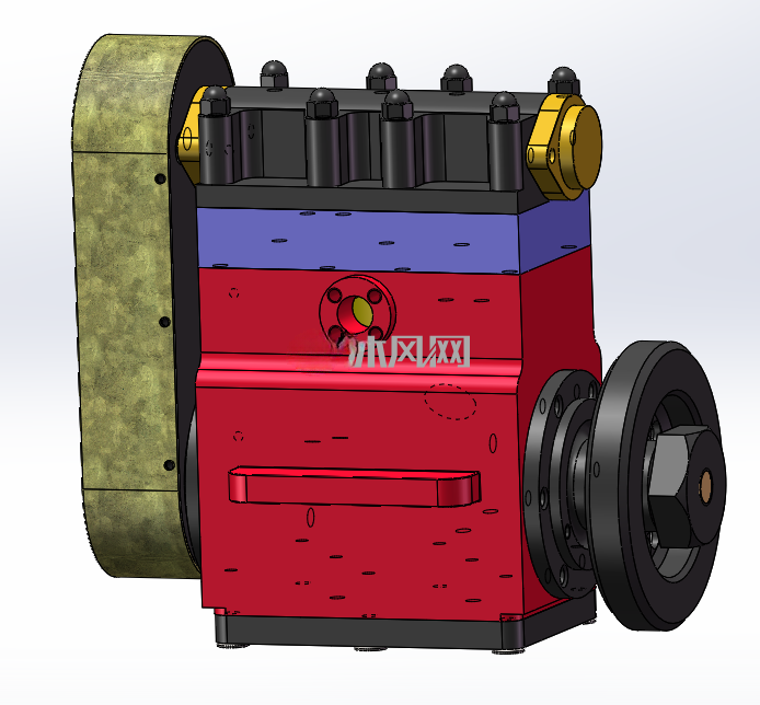 Flash Engine Flash flash type double cylinder vertical steam engine | manyCAD