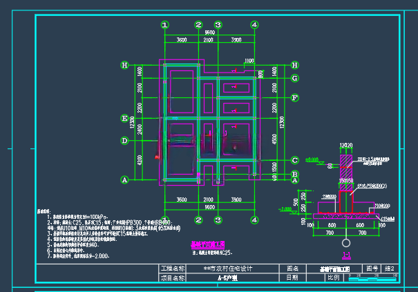 Structura Model 313 sqm Three-Story Villa Architectural and Structura… – DWG CAD Model