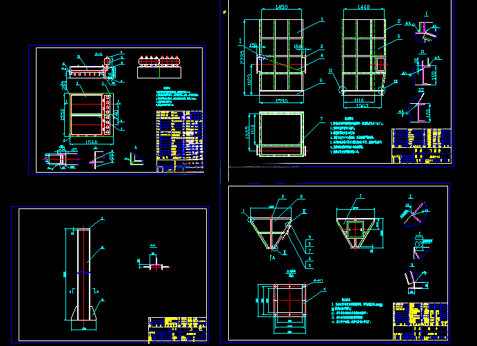 Structura Model Ash Hopper Box 2D CAD Design – DWG CAD Model for Structural Models